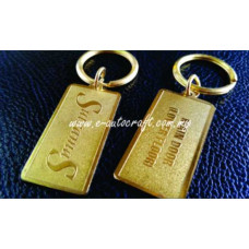 Key Chain Gold Matt<br> 2D Etching<br>KC/GM_01